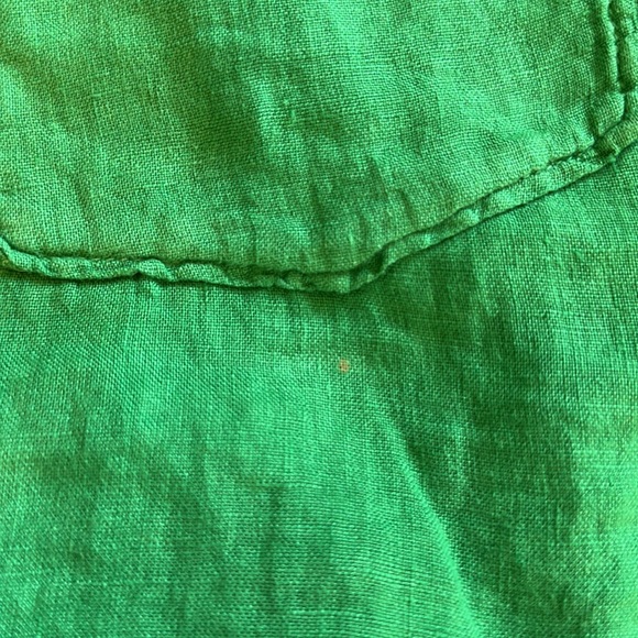 Zara Green Cropped Linen Shirt - Picture 5 of 5